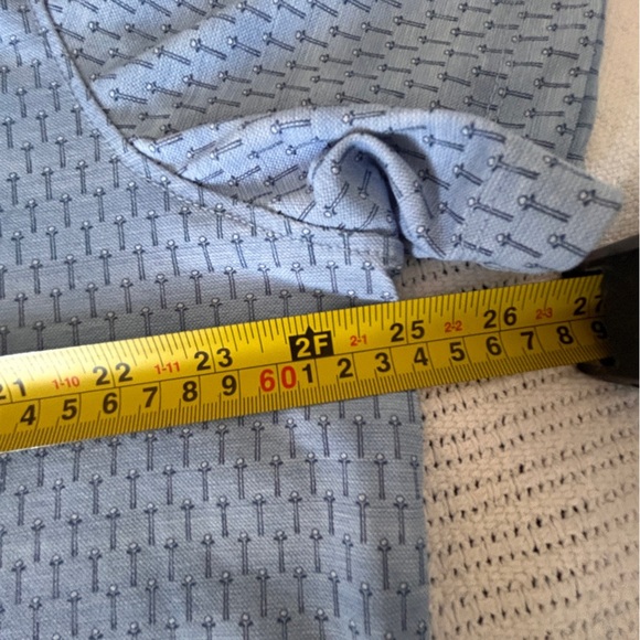 Kenneth Cole Men's Large Golf Polo Shirt Golf Tee all over Pattern Performance - Picture 6 of 10